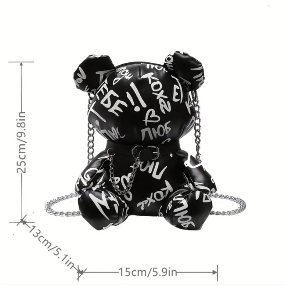 Metal Teddy Bear Purse - Picture 4 of 4